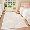 thumbnail image 5 of MeyJey 3’x5’ Area Rugs for Living Room, Machine Washable Jacquard Textured Modern Non Slip Rugs, Soft Geometric Rug for Bedroom Dining Room Office, Beige, 5 of 9