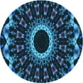 thumbnail image 1 of Ahgly Company Machine Washable Indoor Round Transitional Blue Ivy Blue Area Rugs, 4' Round, 1 of 7