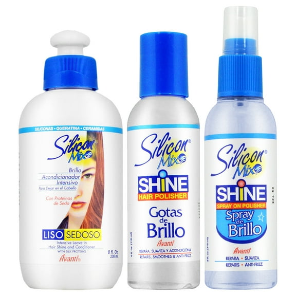 Silicon Mix Intensive Leave in 8oz   Polisher Gotas de Brillo 4oz   Spray de Brillo 4oz