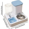 thumbnail image 2 of Automatic Dog Cat Feeder Double Bowl Portable Feeding Station Removable 2 In 1 Feeder And Waterer Set with Freshness Preservation, Ideal for Cats & Dogs Blue, 2 of 4