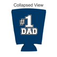 thumbnail image 2 of #1 Dad Pint Glass Coolie (Royal), 2 of 2