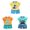 6Pcs Cute Baby Boy Clothes-Blue+Orange+Mint Green, variant on Gerichy Toddler Sets for Boys 5T Boy Clothes Baby Boy Clothes Toddler Summer Outfit Short Sleeve T-Shirt Tee Tops Joggers Casual Shorts Clothing Set 6PC