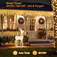 thumbnail image 5 of 35FT 320LED Outdoor Christmas Icicle Lights With Remote, 11 Modes, IP44 Waterproof, Timer & Memory Fuction, Connectable, Dimmable, Plug In Dual Color Changing String Lights With Ice Tube, 5 of 13