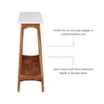 thumbnail image 4 of Pemberly Row Transitional Mango Wood and Marble Console Table in Brown, 4 of 15