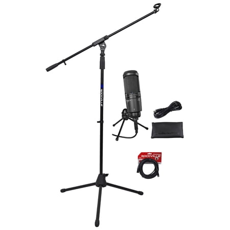 Audio Technica AT2020USB+ PLUS USB Mic w/Headphone Output +Tripod Stand +XLR