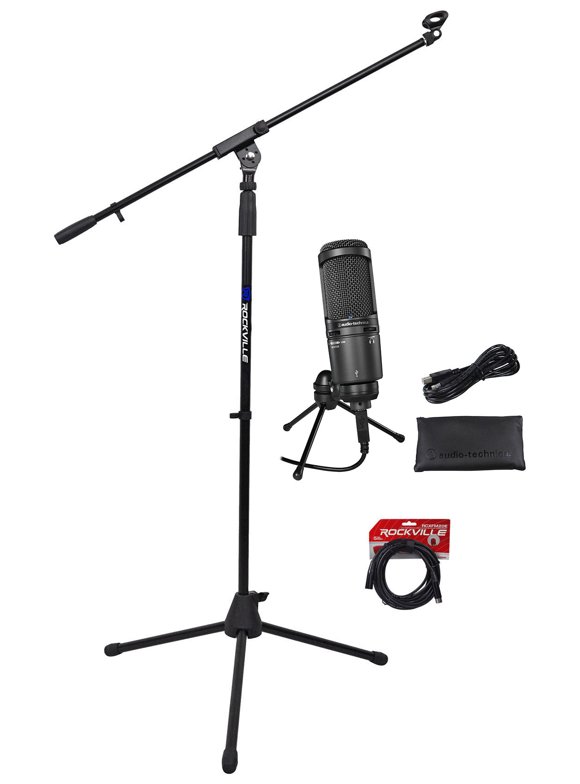Audio Technica AT2020USB+ PLUS USB Mic w/Headphone Output +Tripod Stand +XLR