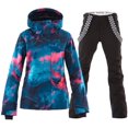 thumbnail image 1 of Women's Ski Jackets and Pants Set Windproof Waterproof Snowsuit, 1 of 7