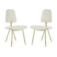 thumbnail image 6 of Modway Ponder 19" Modern Velvet Polyester Dining Side Chair in Ivory (Set of 2), 6 of 6