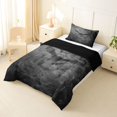 thumbnail image 2 of Feelyou Western Spooky Bat Twin Comforter Sets, Vintage Gothic Halloween Bedding Set, Gray Black, Black Reversible, 2pcs, 1 Comforter and 1 Pillowcase, 2 of 7