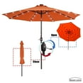 thumbnail image 6 of Boyel Living 9ft Patio Umbrella Outdoor Market 32 LED Solar Umbrella with Push Button Tilt and Crank, Orange, 6 of 9