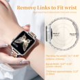 thumbnail image 5 of SEURE Slim Stainless Steel Band for Apple Watch Band 42/44/45/46mm,Women Luxury Metal Replacement Strap for iWatch Series 11 10 9 8 7 6 5 4 3 2 1 SE Silver/Rose Gold, 5 of 7