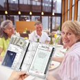 thumbnail image 2 of Fintie Server Book Organizer with Zipper Pocket, PU Leather Restaurant Guest Check Presenters Card Holder for Waitress, Waiter, Bartender (Marble White), 2 of 7
