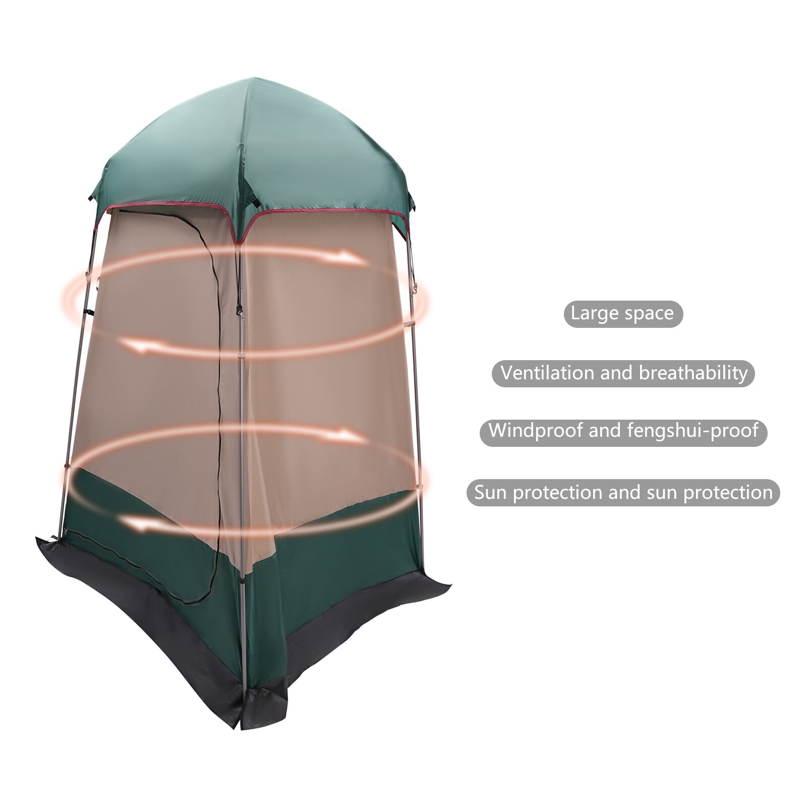 Outdoor Camping Privacy Shelter, Sun Protection, Waterproof, Portable Toilet Shower Tent for Hiking