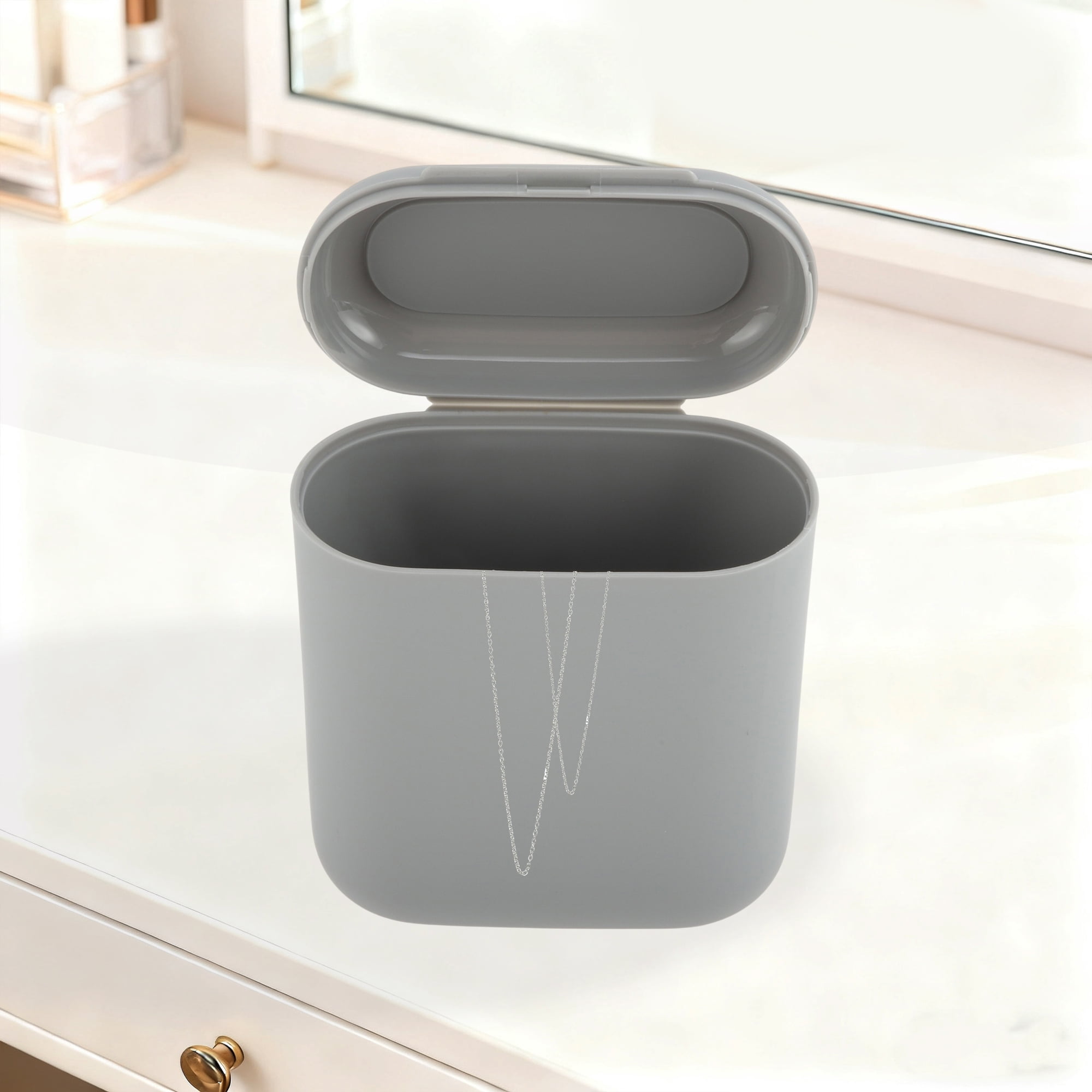 Unique Bargains Multi-Function Jewelry Box Organizer for Storing Gray