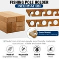 thumbnail image 2 of Rush Creek Creations 2-in-1 Fishing Rod Storage Rack, 11-Rod Wall and Ceiling Mount Holder, American Cherry Finish, 2 of 7