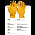 thumbnail image 3 of Tignapoo Touchscreen-Compatible Sheepskin Motorcycle Gloves with Ventilation, Anti-Slip Grip, and Adjustable Iron Buckle, Yellow, Size L, 3 of 7