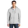 thumbnail image 2 of Gildan Heavy Blend Full-Zip Pouch Pocket Hooded Sweatshirt for Men GR18 Comfort Jacket Color Ash Pack 2, S, 2 of 5