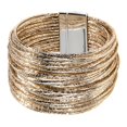 thumbnail image 1 of Pulsera envolvente para mujer, brazalete de aleación de zinc multicapa, accesorio de joyería de moda para Estilo dorado B, 1 of 9