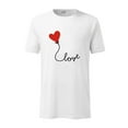 thumbnail image 1 of Waiimak T-Shirt à Manches Courtes Imprimé Amour Col Rond pour Hommes Saint-Valentin, 1 of 3