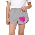 thumbnail image 2 of DAETIROS Girls Gray Cotton Side Split Shorts Elastic Waist Casual Everyday Play Summer Sizes 2T-12,Size 3-4 T, 2 of 6