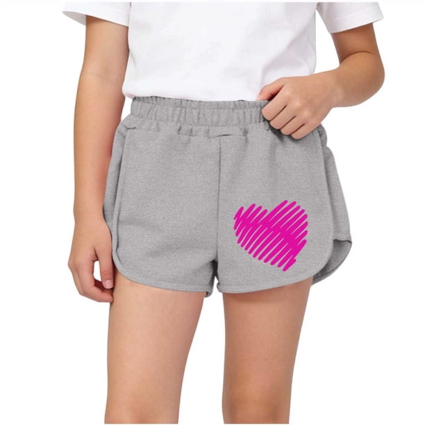 Pantalones Cortos de Cintura Elástica Impresa de Niños de Tamaño Medio Pantalones de Ropa Exterior de Verano Casual para Niños Y Niñas
