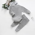 thumbnail image 4 of Newborn Infant Baby Boys Girls Fall Winter Clothes Ribbed Long Sleeve Romper Tops and Pants Outfits Set, 4 of 8