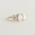 thumbnail image 2 of SOLITAIRE JEWELS 2CT Oval Moissanite Three Stone Engagement Ring Solid 18K Yellow Gold, 2 of 6