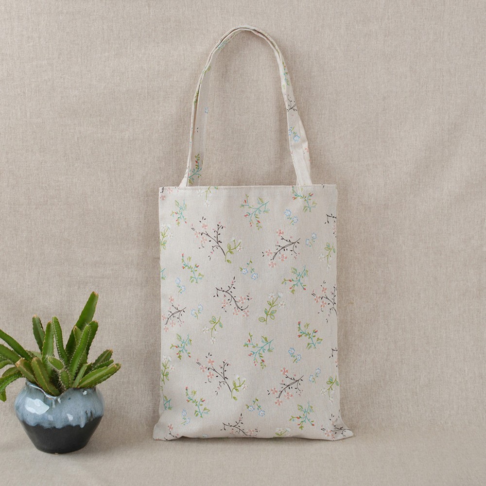 Unisex Eco Shopping Cotton Linen Tote Handbag Canvas Pouch Purse Shoulder Bags