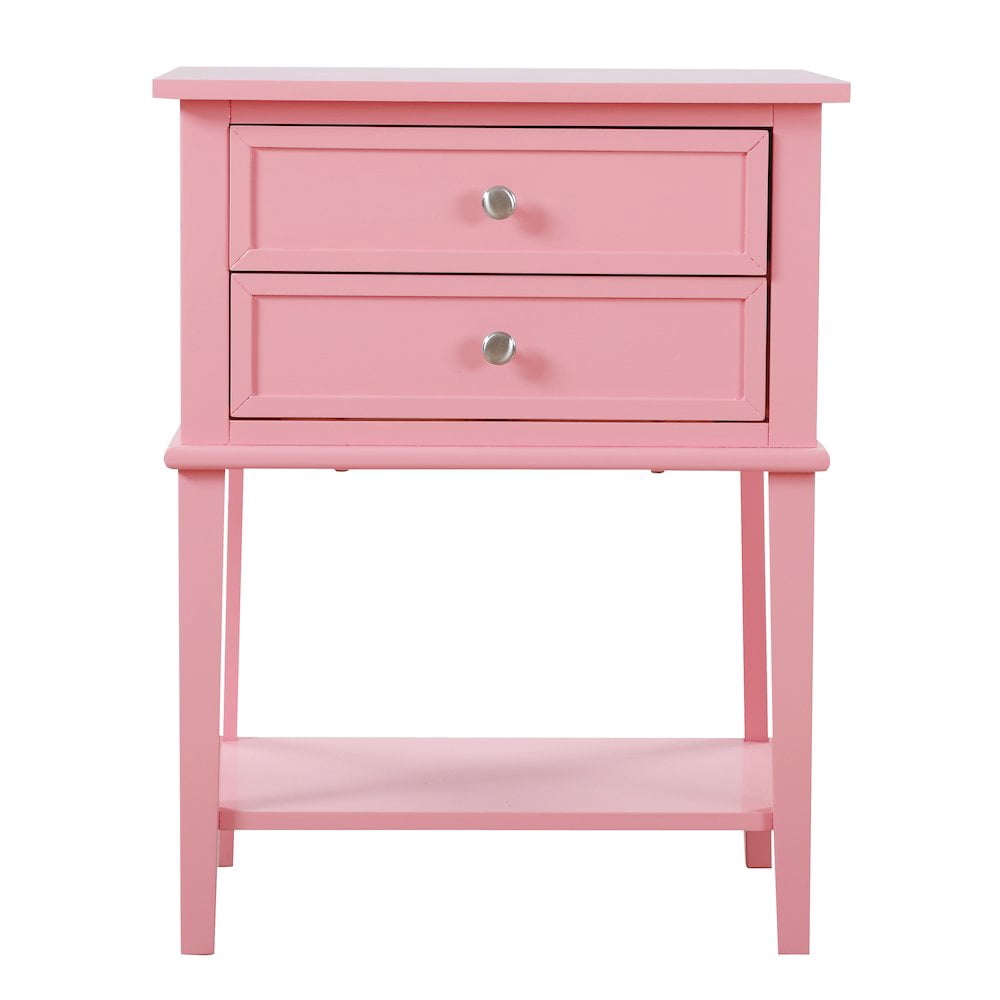 Glory Furniture Newton Nightstand in Pink Color