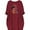 Red, variant on Black Woman Beautiful Magic African Dress For Women Long Sleeve Loose Pocket Oversize Tunic Dress