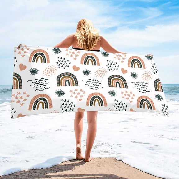 VANLOFE Microfiber Beach Towel Lightweight and Soft Beach Towel A Unique Design, Extra Large(30*60in), Quick-Dry Swimming Towel bath Towel, Portable Beach Towel for travel, gym