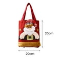 thumbnail image 6 of Mosey Christmas Gift Handbag Portable Handle Cartoon 3D Santa Snowman Elk Bear Heavy Duty Cloth Grocery Treat Candy Party Favor Present Bag, 6 of 8