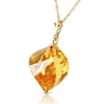 thumbnail image 2 of Galaxy Gold 14K Solid Gold 11.75 Carat Natural Citrine Briolette Pendant Necklace for Women - Yellow Gold Fine Jewelry, 2 of 3