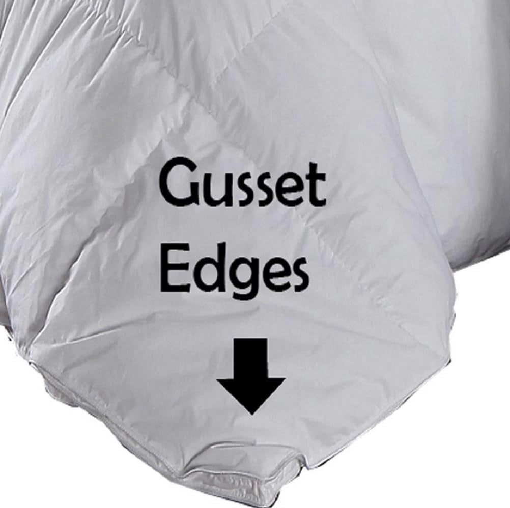 Sheetsnthings Extra Warm Duck Down Comforter (Full-Queen, 90x90) 500TC Solid White Baffle Box, 750-Fill Power, 50oz Winter Weight Fluffy Duvet