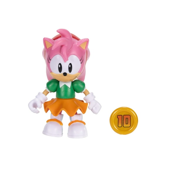 Sonic the Hedgehog 4 Inch Figures - Classic Amy with Super Ring