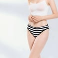 thumbnail image 5 of Women Fashion Cotton Underwear Lace Bikini Non-marking Briefs Bowknot Elastic Mid-waist Briefs Pack of 5, 5 of 7