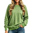 thumbnail image 2 of Womens Oversized Sweatshirts Animal Print Crewneck Sweatshirt with Long Sleeves Casual Trendy Loose Fit Pullover Tops Green 2XL, 2 of 5