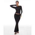 thumbnail image 3 of Camiseta INLYRIC, manga larga, cuello redondo, entallada, top corto, 3 of 6