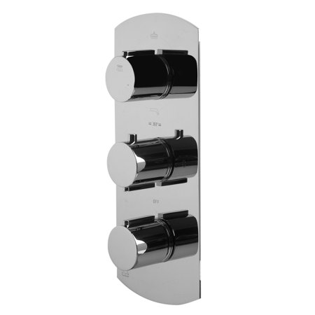 ALFI brand AB4101-PC Polished Chrome Concealed 4-Way Thermostatic Valve Shower Mixer /w Round Knobs