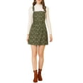 thumbnail image 2 of INSPIRE CHIC Robe Salopette pour Femme Bretelle Ajustable Ligne A Invisible Fermeture Éclair Latérale Jupe à Bretelles Décontractée TP Vert, 2 of 8