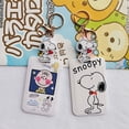 thumbnail image 4 of Llavero con tarjetero de dibujos animados de Snoopy, Charlie Brown y Peanuts, colgante para mochila, funda antipérdida para tarjetas, regalo de papelería para niñas, 4 of 5