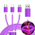 thumbnail image 1 of Cable de carga TISTIPPL 3 en 1 iluminado con LED para teléfonos inteligentes, 1 of 6