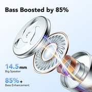 Wireless Earbuds Bluetooth Headphones with Earhooks, 60H Playtime LED Display, Deep Bass Over Ear Buds, IPX7 Waterproof Sport Earphones Built-in Mic for iPhone Android Running Gym, Black