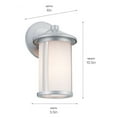 thumbnail image 3 of Kichler Lombard 10.5" High Brushed Aluminum Outdoor Wall Light, 3 of 7