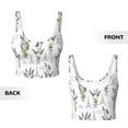 thumbnail image 5 of Naloa Lavender Flowers Sports Bras for Women, High Support Bra with Removable Pads, Comfortable - Large, 5 of 9