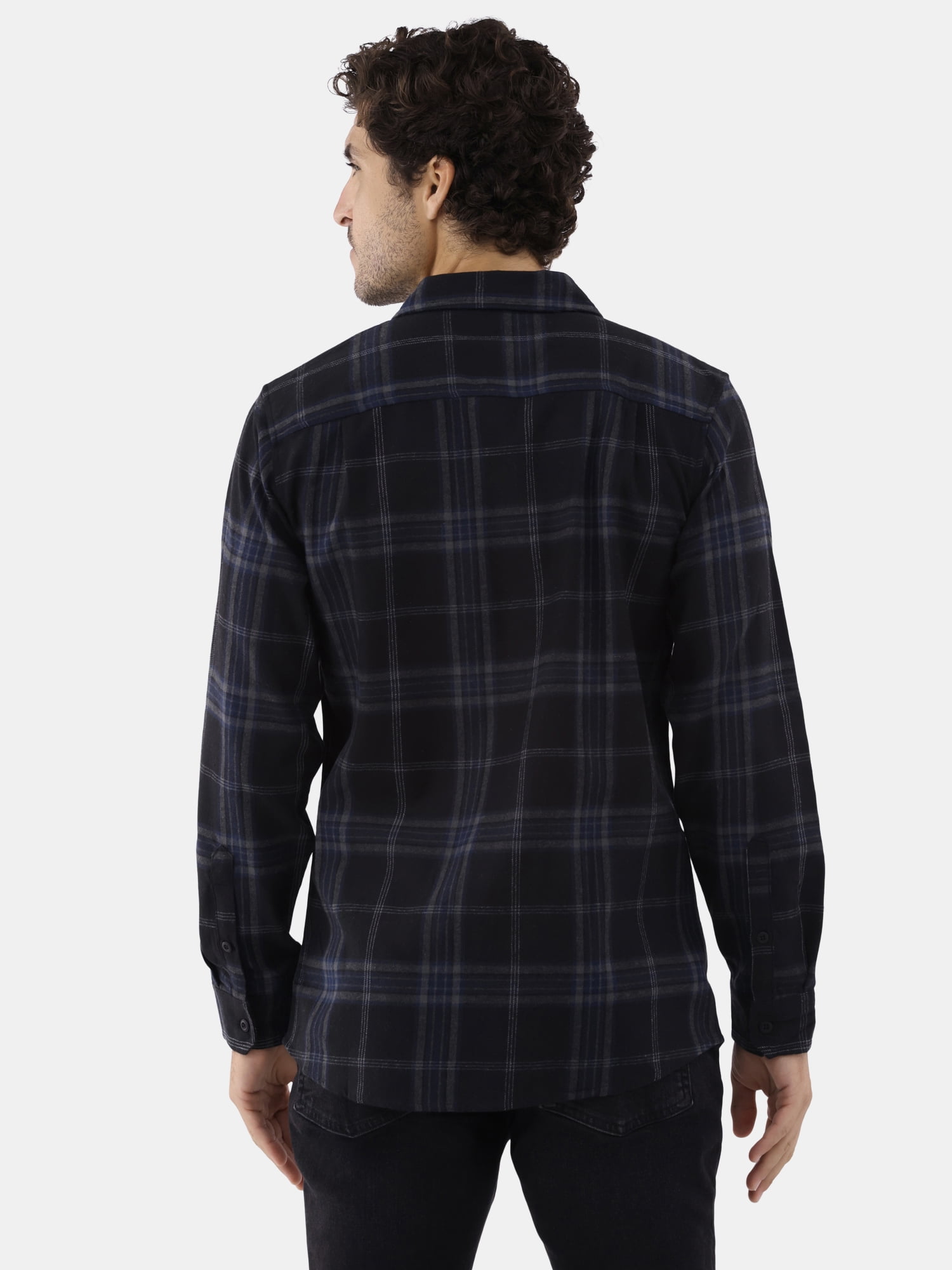 Burnside Men's Modern Fit Plaid Flannel Shirt with Long Sleeves, Sizes S-2XL