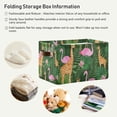 thumbnail image 6 of Tropical Leaves Flamingo Giraffe Square Storage Basket Storage Bins Canvas Storage Organizer Closet Shelf Organizer for Home Office, 2 Pc, 6 of 7