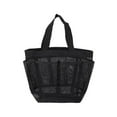 thumbnail image 1 of Bolsa de ducha de malla, bolsa de almacenamiento esencial para artículos de tocador, organizador portátil, cesta de ducha colgante para dormitorio, Negro, 1 of 8