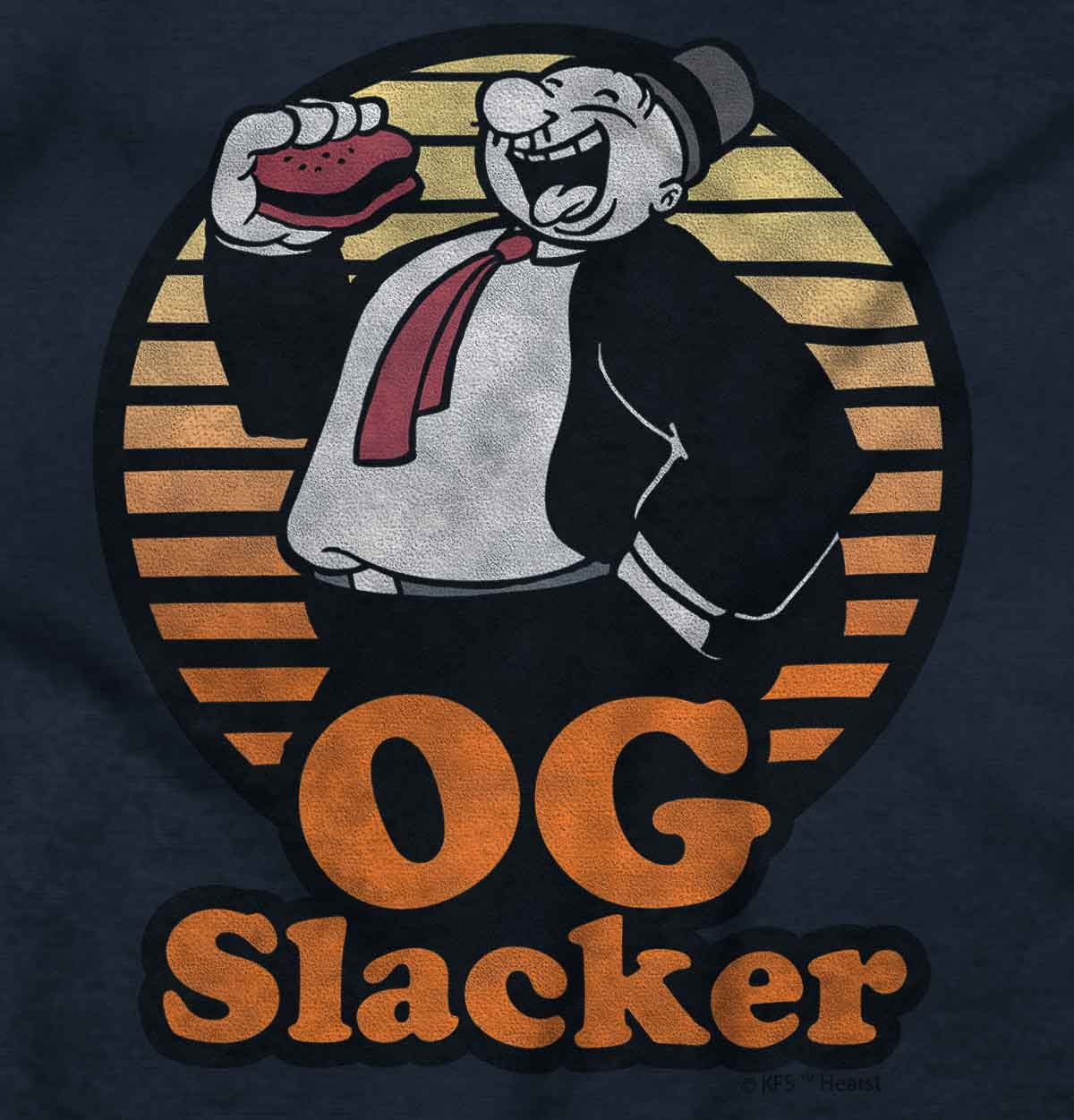 Popeye Wimpy OG Slacker Funny Retro Sweatshirt for Men or