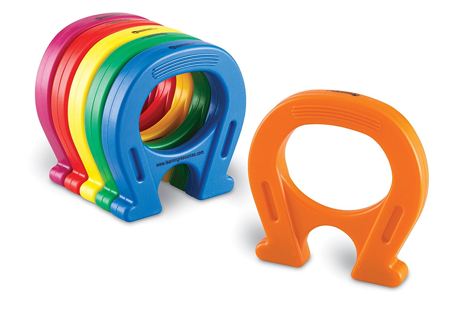 Learning Resources Primary Science Mighty Magnets, Horseshoe Magnets, Assorted Colors, Set of 12